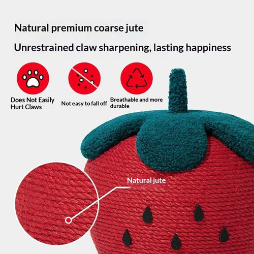All-in-one Vertical Strawberry Cat Scratch Ball