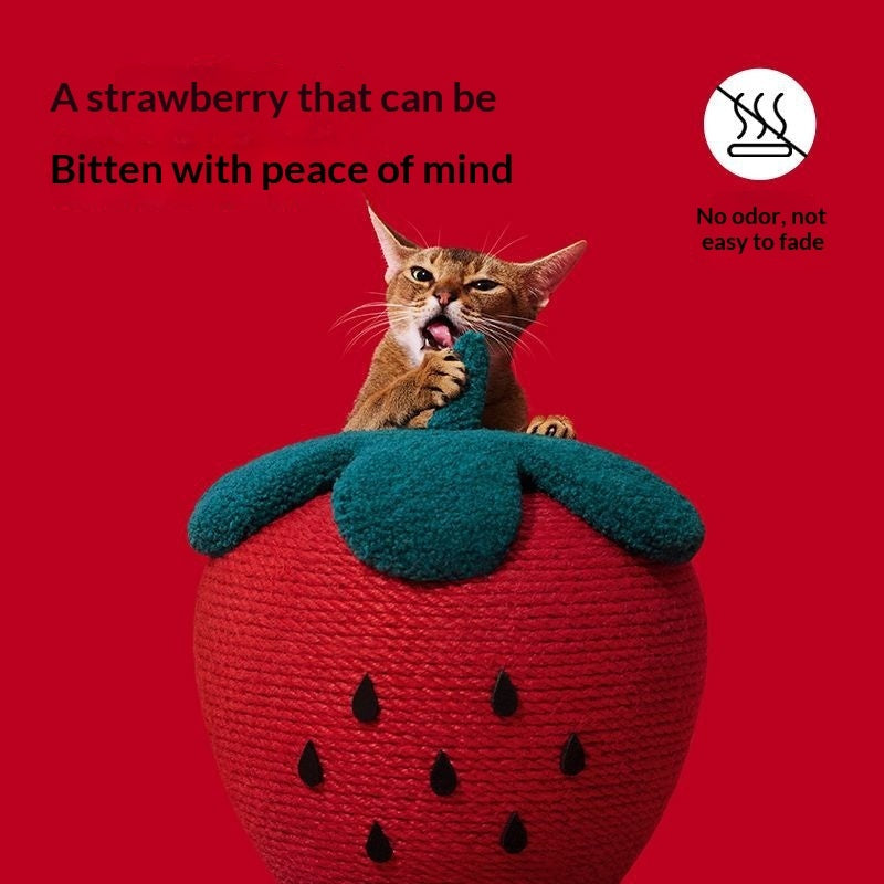 All-in-one Vertical Strawberry Cat Scratch Ball