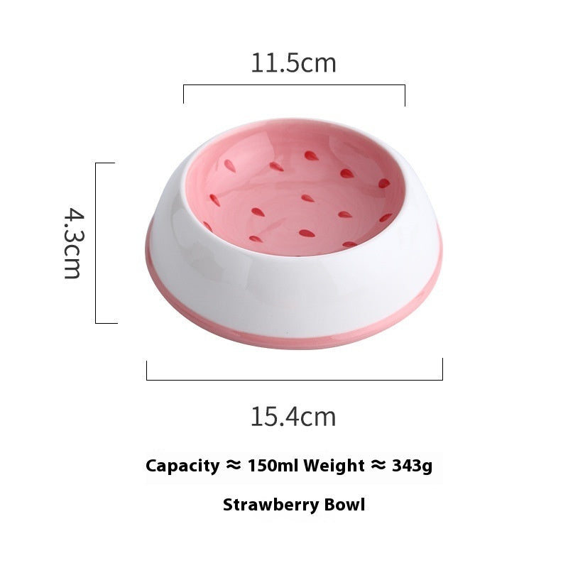 Cat Bowl Ceramic Drinking Water Non-slip Anti-tumble