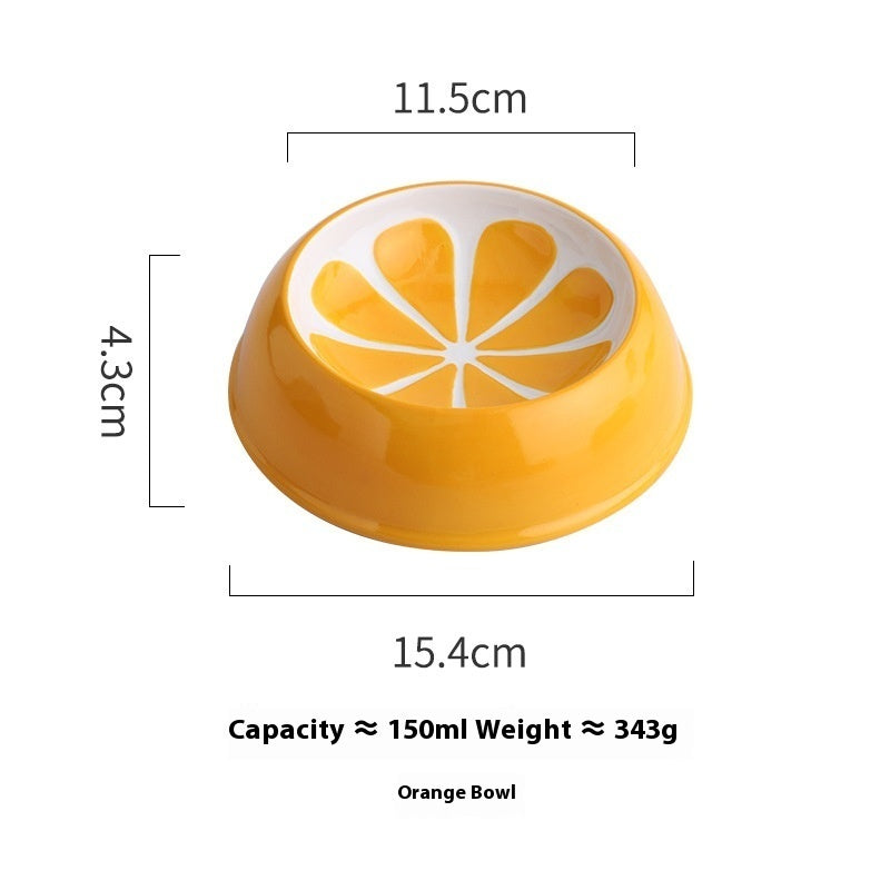 Cat Bowl Ceramic Drinking Water Non-slip Anti-tumble